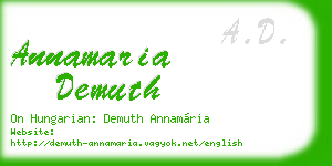 annamaria demuth business card